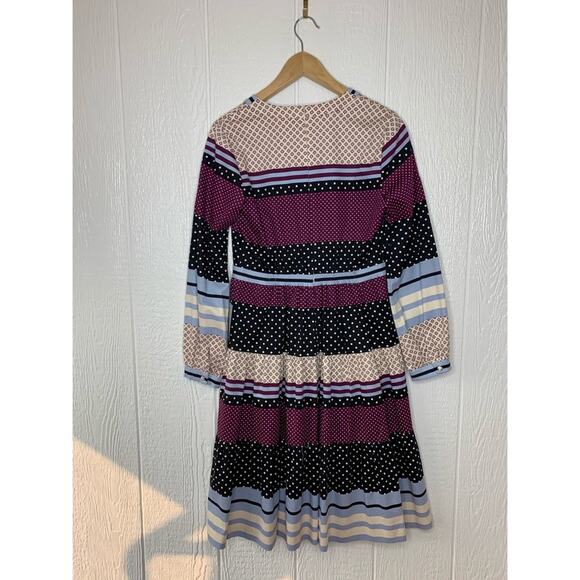 GAL MEETS GLAM 'Dakota' Striped Long Sleeve Dress US 8 NWT - Picture 7 of 8